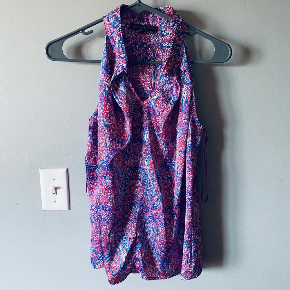 Outback Red paisley print tank top